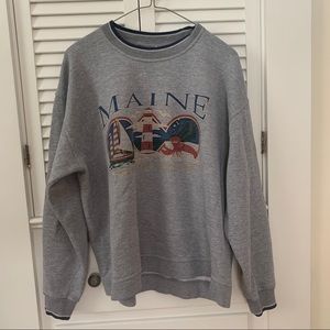 graphic maine crewneck